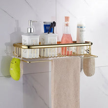 Luxury Shower Bathroom Accessories Set, Towel Ring, Paper Holder, Coat Hook, Toilet Brush, Polished Gold, Bath Hardware