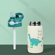 400ML 316 Stainless Steel Vacuum Flasks Thermos Bottle Kids Water Bottle Cartoon Animal Thermos Mug Baby Duck Billed Straw