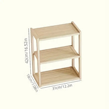 Three Layers Stationery Organizer Practical Wooden Storage Desk File Rack Office Accessories School Supplies