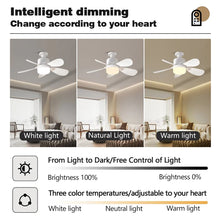 Smart 2-in-1 Ceiling Fan with Remote Control Dimming Lighting E27 Silent Fan Bedroom Living Room Kitchen Household Electric Fans
