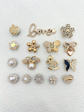 [Random] 30 accessories Detachable DIY everything gold/silver love Bear bow Rabbit stars flower rose decoration, suitable for wo