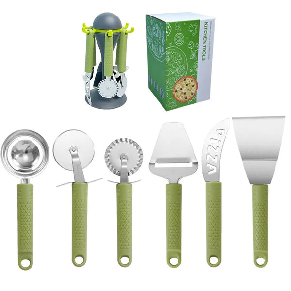 6-piece set of kitchen tools, pizza, baking, fruit tools, household peelers, bottle openers, and kitchenware small tools