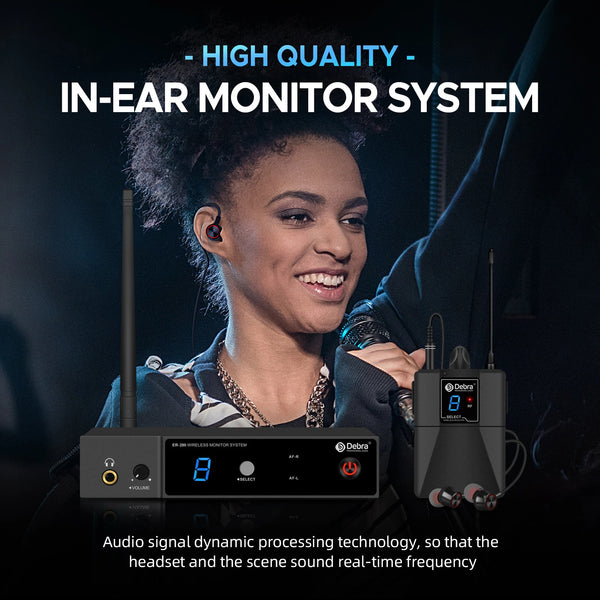 ER-280 In-Ear Monitor Wireless System, single channel UHF with multiple transmitters, for small music festivals, home theaters