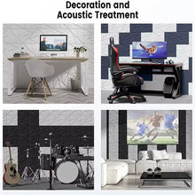 12pcs High-Density Acoustic Foam Panels Soundproof Boards Suitable for Recording Studios Home Theaters Game Rooms Meeting Room