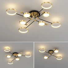 2025 Modern Smart LED Ceiling Light Dimmable Black And Gold Indoor Lamp For Living Room Bedroom Dining Room Home Decor Luminaire