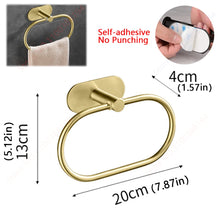 Adhesive Bathroom Hardware Accessories Towel Rack Toilet Paper Dispenser Holder Wall Coat Hooks Towel Rail Ring Roll Hanger Set