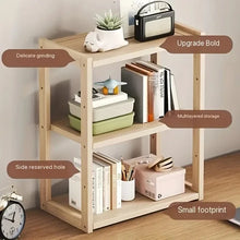 Three Layers Stationery Organizer Practical Wooden Storage Desk File Rack Office Accessories School Supplies
