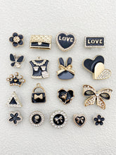 [Random] 30 accessories Detachable DIY everything gold/silver love Bear bow Rabbit stars flower rose decoration, suitable for wo