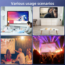 60-150 Inch Portable & Foldable Home Theater Projector Screen - Soft, Washable & Ironable White, 16:9 Aspect Ratio