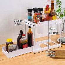 Space-Saving Organizer Shelf 2-Tier Pull-Out Storage Organizer Durable Large Capacity Drawer for Kitchen and Bathroom Essentials