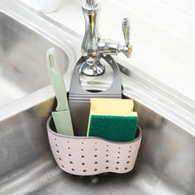 Bathroom and Kitchen Sink Accessories: Storage Holder with Suction Cup for Soap, Sponge and Drain Rack