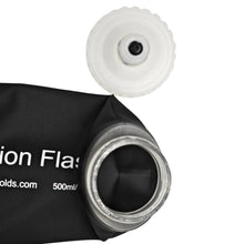 500ML TPU Soft Flask Black Flask BPA free Food Safety Hydration Flask for Running, Hiking, Camping etc