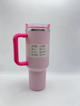 Flat Bottom Cup with Handle and Straw 40oz | Cup Holder for Travel | Insulated Stainless Steel Cup | BPA Free