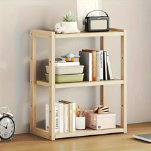Three Layers Stationery Organizer Practical Wooden Storage Desk File Rack Office Accessories School Supplies