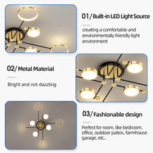 2025 Modern Smart LED Ceiling Light Dimmable Black And Gold Indoor Lamp For Living Room Bedroom Dining Room Home Decor Luminaire