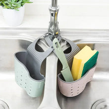 Bathroom and Kitchen Sink Accessories: Storage Holder with Suction Cup for Soap, Sponge and Drain Rack