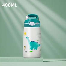 400ML 316 Stainless Steel Vacuum Flasks Thermos Bottle Kids Water Bottle Cartoon Animal Thermos Mug Baby Duck Billed Straw
