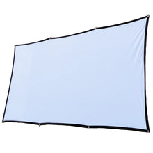 60-150 Inch Portable & Foldable Home Theater Projector Screen - Soft, Washable & Ironable White, 16:9 Aspect Ratio