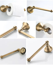Bathroom Accessories Antique Brass Wall Mounted Toilet Paper Holder Towel Ring Robe Coat Hook Bathroom Hardware wall-mounted