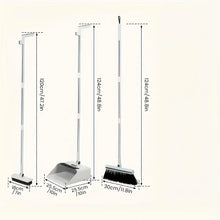 [3-in-1 Cleaning Kit] 3-in-1 Foldable Broom and Dustpan Set - Multi-Surface Cleaning Kit - Durable Plastic for Home and Dorm Use