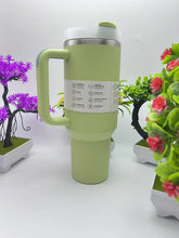 Flat Bottom Cup with Handle and Straw 40oz | Cup Holder for Travel | Insulated Stainless Steel Cup | BPA Free