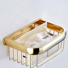 Luxury Shower Bathroom Accessories Set, Towel Ring, Paper Holder, Coat Hook, Toilet Brush, Polished Gold, Bath Hardware