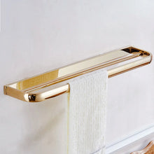Luxury Shower Bathroom Accessories Set, Towel Ring, Paper Holder, Coat Hook, Toilet Brush, Polished Gold, Bath Hardware